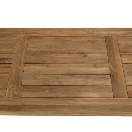 KALLY - 300x95cm Recycled Teak Dining Table in Natural Color
