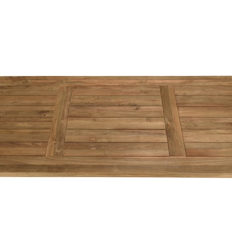 KALLY - 300x95cm Recycled Teak Dining Table in Natural Color