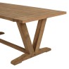 Table à manger jardin KALLY 220x100cm teck recyclé