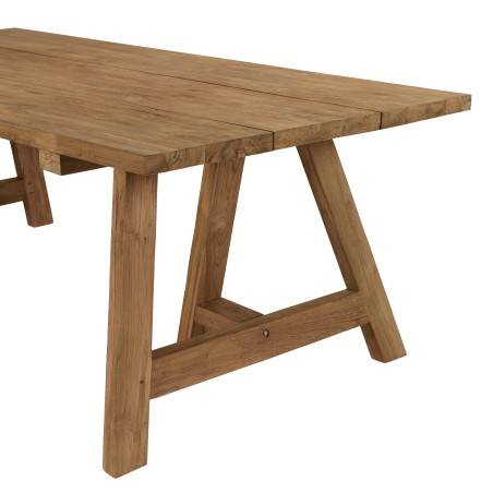 Table à manger de jardin KALLY 220x100cm teck recyclé