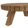 Table basse jardin ronde en teck recyclé KALLY 80x80m