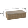 KALLY 5-Seater Garden Furniture Set - Taupe Synthetic Rattan