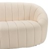 LEOPOLD 2-Seater Shell Sofa in Ecru Bouclé Fabric