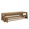 KALLY Garden Furniture Set - Recycled Teak Table & Benches