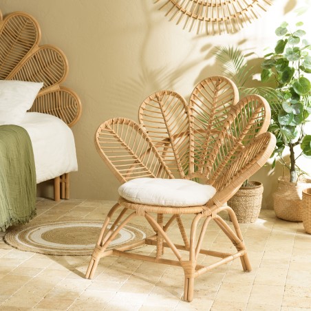 Fauteuil en rotin KALLY - Style bohème