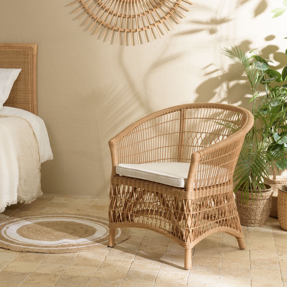 Fauteuil en rotin naturel KALLY - Confort et élégance Fauteuil en rotin naturel KALLY - Confort et élégance