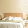 KALLY Rectangular Headboard 140/160cm 'Caning' Honey Brown Rattan