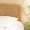 Tête de lit en rotin brun miel 160x110 cm - Style bohème chic