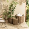 Set de 3 paniers de rangement en rotin naturel KALLY
