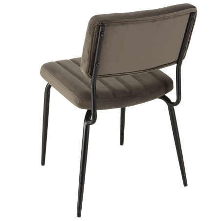 Lot 2 chaises velours gris foncé AGATHE