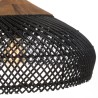 SIXTINE - Black Rattan Pendant Light 40x40cm