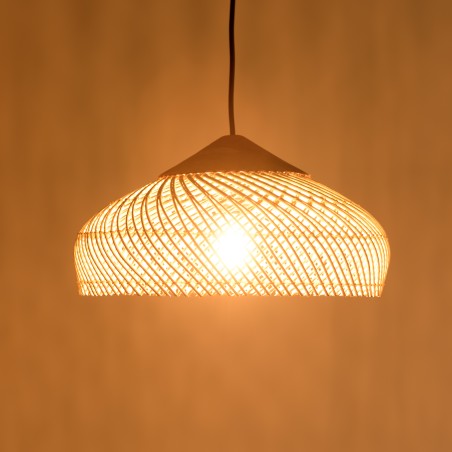 Suspension SIXTINE en rotin naturelle 40x40cm