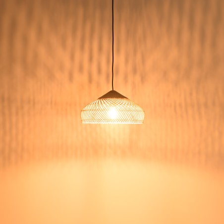 Suspension SIXTINE en rotin naturelle 40x40cm