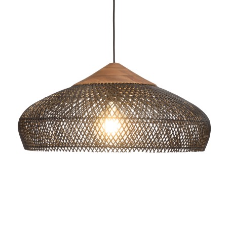 SIXTINE - Black Rattan Pendant Light 65x65cm