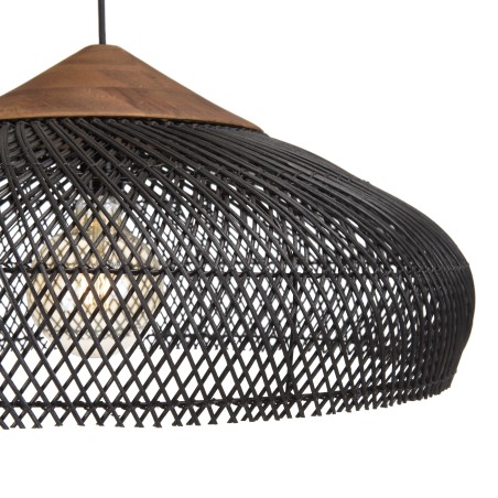 Suspension SIXTINE en rotin noir 65x65cm