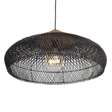 SIXTINE - Black Rattan Pendant Light 65x65cm