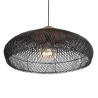 Suspension SIXTINE en rotin noir 65x65cm