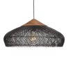 Suspension SIXTINE en rotin noir 65x65cm