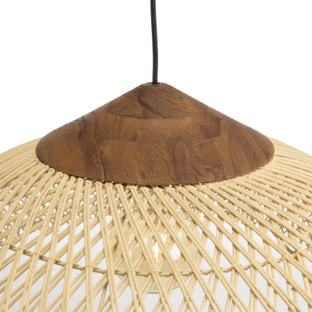 Suspension SIXTINE en rotin naturel 65x65cm