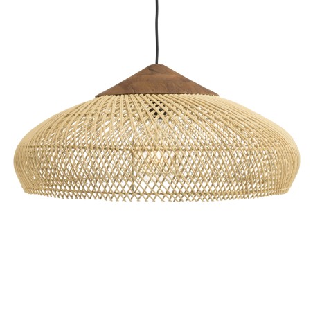 SIXTINE - 65x65cm Natural Rattan Pendant Light
