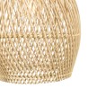 SIXTINE 25x25cm 'Drop' Pendant Light in Rattan and Teak