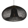 Suspension SIXTINE - 80x80cm rotin noir/teck