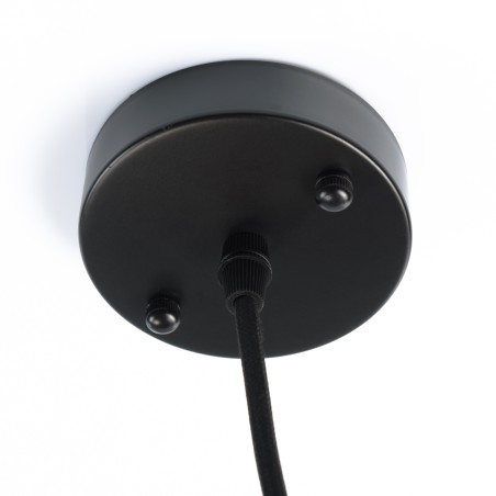Suspension SIXTINE - 80x80cm rotin noir/teck
