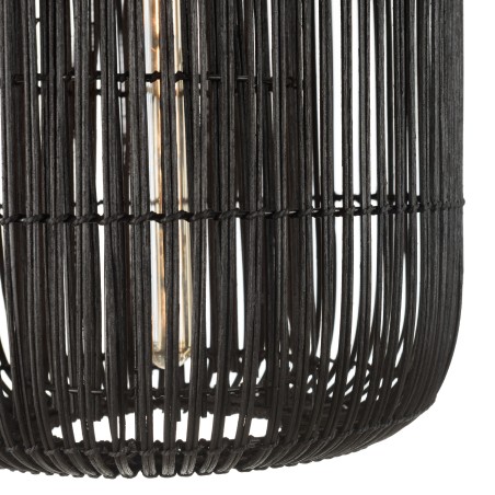 Suspension en rotin noir SIXTINE 35x35cm