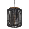 Suspension en rotin noir SIXTINE 35x35cm