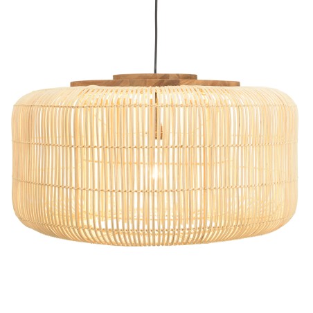 Suspension en rotin SIXTINE 76x76cm - Naturelle et teck
