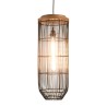 Suspension en rotin noir SIXTINE 25x25cm