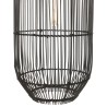 Suspension en rotin noir SIXTINE 25x25cm