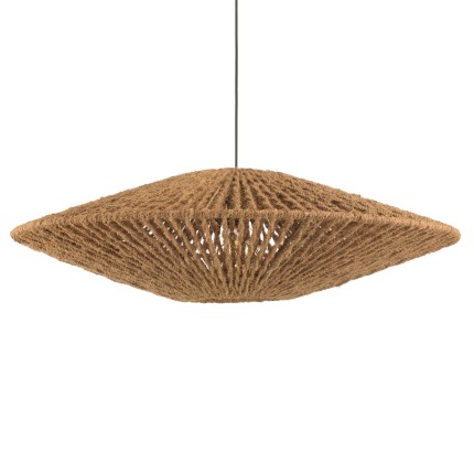 SIXTINE 'Cymbal' Pendant Light - 100x100cm Coconut Fiber/Recycled Teak