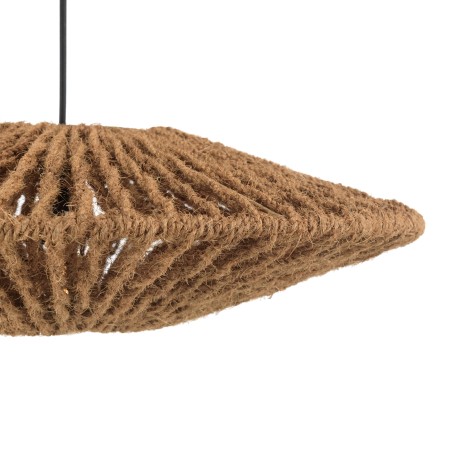 SIXTINE 'Cymbal' Pendant Light - 60 x 60 cm Coconut Fiber and Recycled Teak