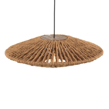 SIXTINE 'Cymbal' Pendant Light - 60 x 60 cm Coconut Fiber and Recycled Teak
