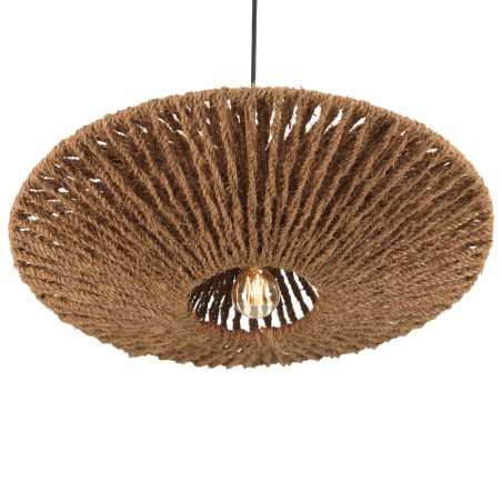SIXTINE 'Cymbal' Pendant Light - 60 x 60 cm Coconut Fiber and Recycled Teak