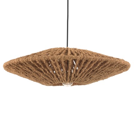 Suspension SIXTINE en fibres de coco et teck recyclé