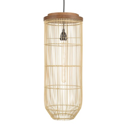 Suspension SIXTINE en rotin naturel 25x25cm