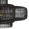 Suspension SIXTINE en rotin noir et teck 90x90cm