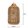 Suspension SIXTINE en abaca et teck recyclé