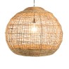 SIXTINE 'Ball' Pendant Light 83x83cm - Natural Abaca & Teak