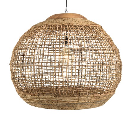 SIXTINE 'Ball' Pendant Light 83x83cm - Natural Abaca & Teak