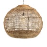 SIXTINE 'Ball' Pendant Light 83x83cm - Natural Abaca & Teak