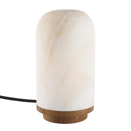 Lampe de table SIXTINE en onyx et teck