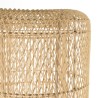 SIXTINE Floor Lamp - Natural Rattan & Black Steel Legs