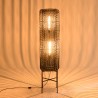 Lampadaire SIXTINE en rotin noir 39x39cm