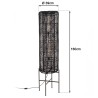 Lampadaire SIXTINE en rotin noir 39x39cm