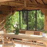 Suspension en rotin noir SIXTINE 25x25cm
