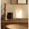 SIXTINE Table Lamp - Natural Onyx Stone and Teak - 10x10cm