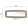JULIA Rectangular Mirror - 120 x 40 cm, Mocha Color